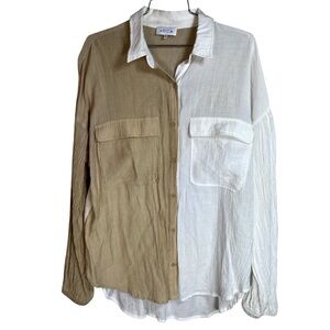Color Block Gauzy Shirt ACOA The Buckle